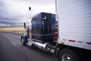 Image of Semi truck showing blindspot
